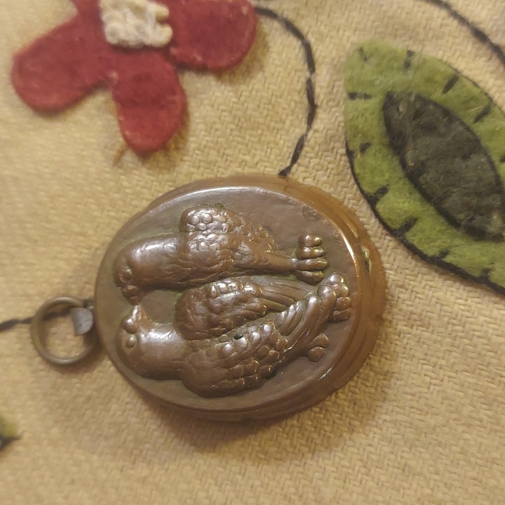 ❤️ Vintage Birth Gramm Copper Love Birds Chocolate Mold